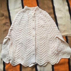 Vintage Hand Crocheted Cape